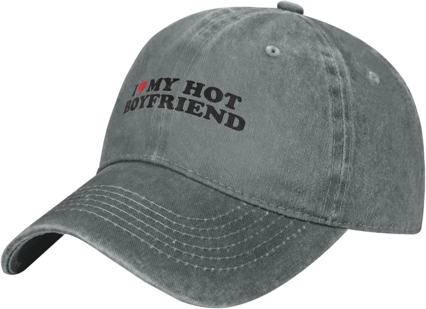 I Love My Hot Boyfriend Graphic Baseball Cap