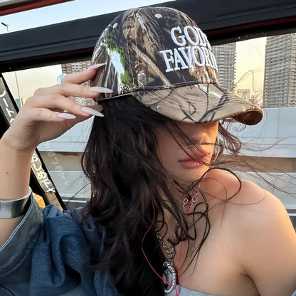 Women's Camo 3D Embroidery Baseball Cap