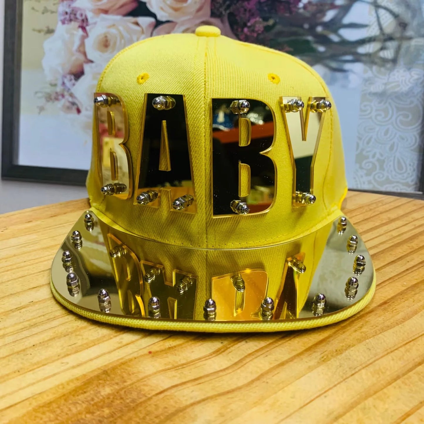 Unisex Heavy Letter Sequin Hip-Hop Cap