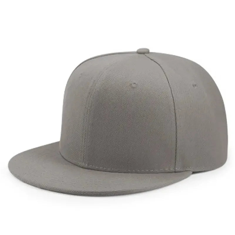 Unisex Solid Flat Brim Hip Hop Snapback