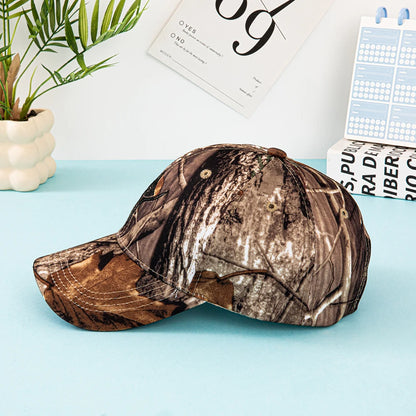 Unisex Leaf Print Camouflage Baseball Cap