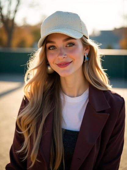 Japanese Corduroy Solid Color Baseball Cap