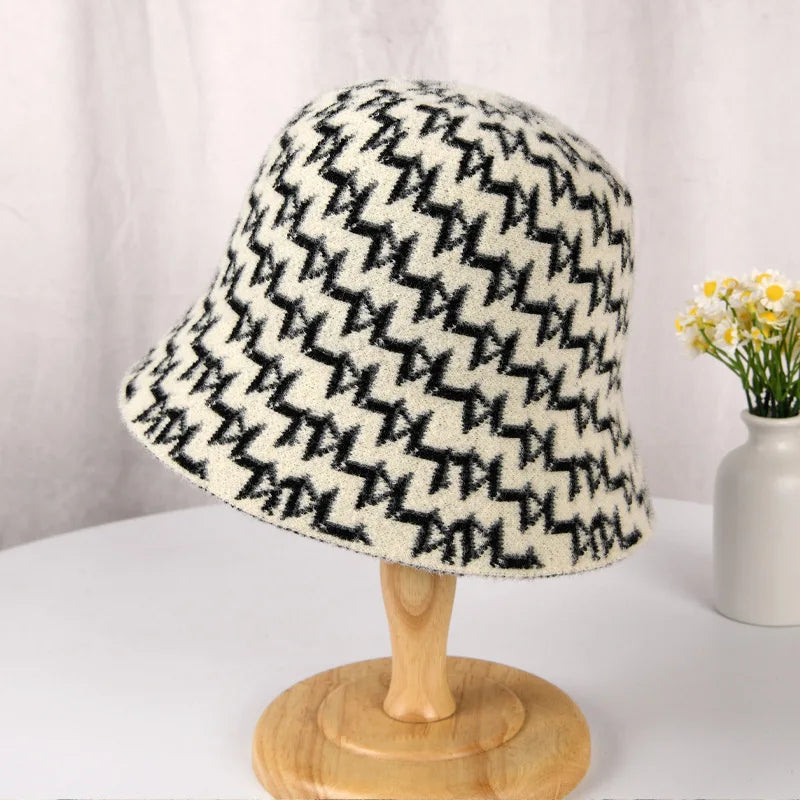 Korean Rabbit Fur Bucket Hat