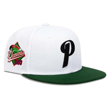 Unisex P Letter Embroidered Snapback Cap Outdoor Sports