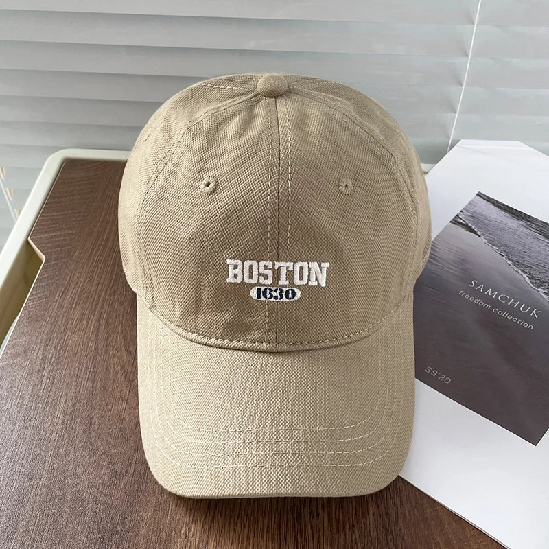 Boston Embroidered Baseball Cap Unisex