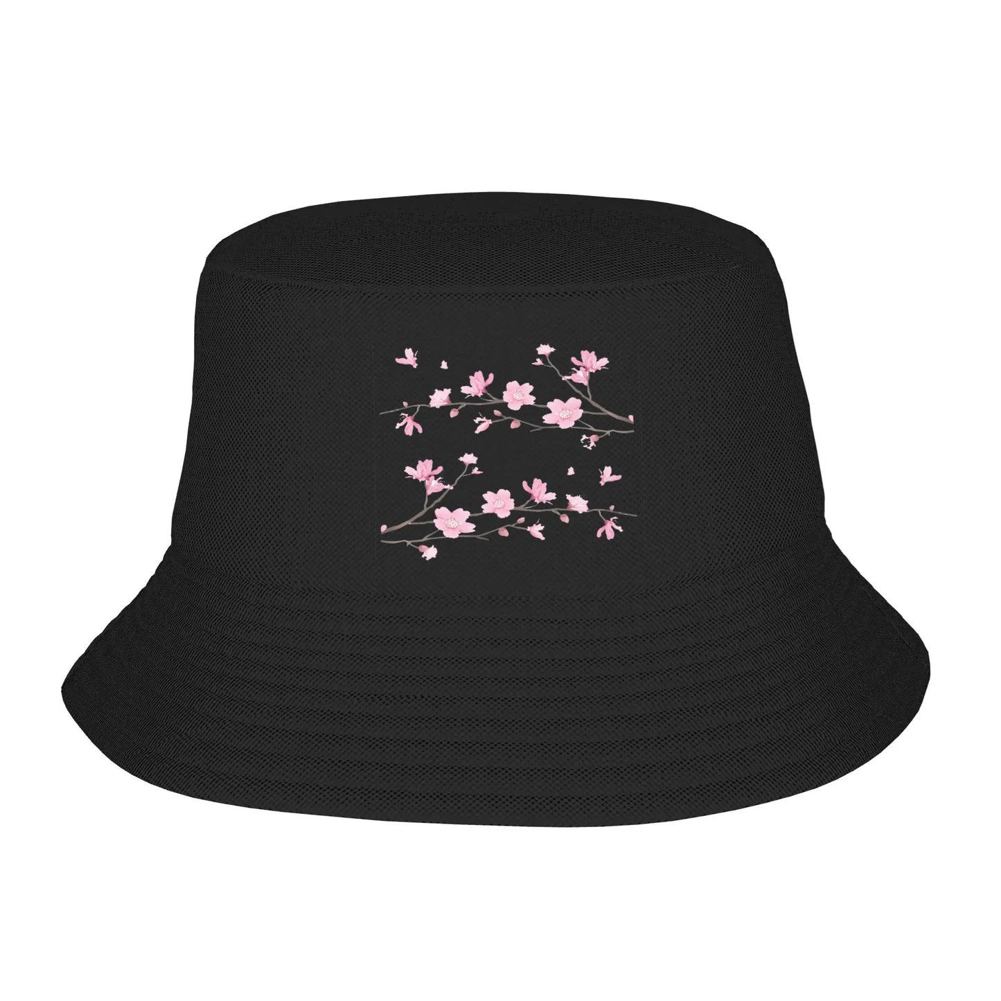 Cherry Blossom Transparent Floral Design Bucket Hat