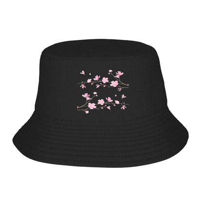 Cherry Blossom Transparent Floral Design Bucket Hat