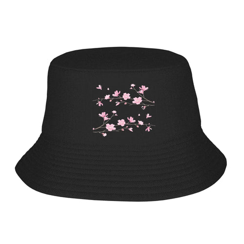 Cherry Blossom Transparent Floral Design Bucket Hat
