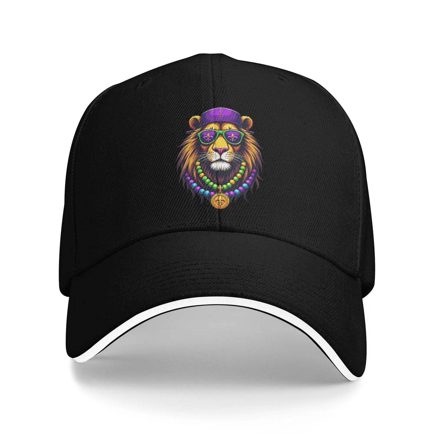 Mardigator Mardi Gras Lion Costume Baseball Cap