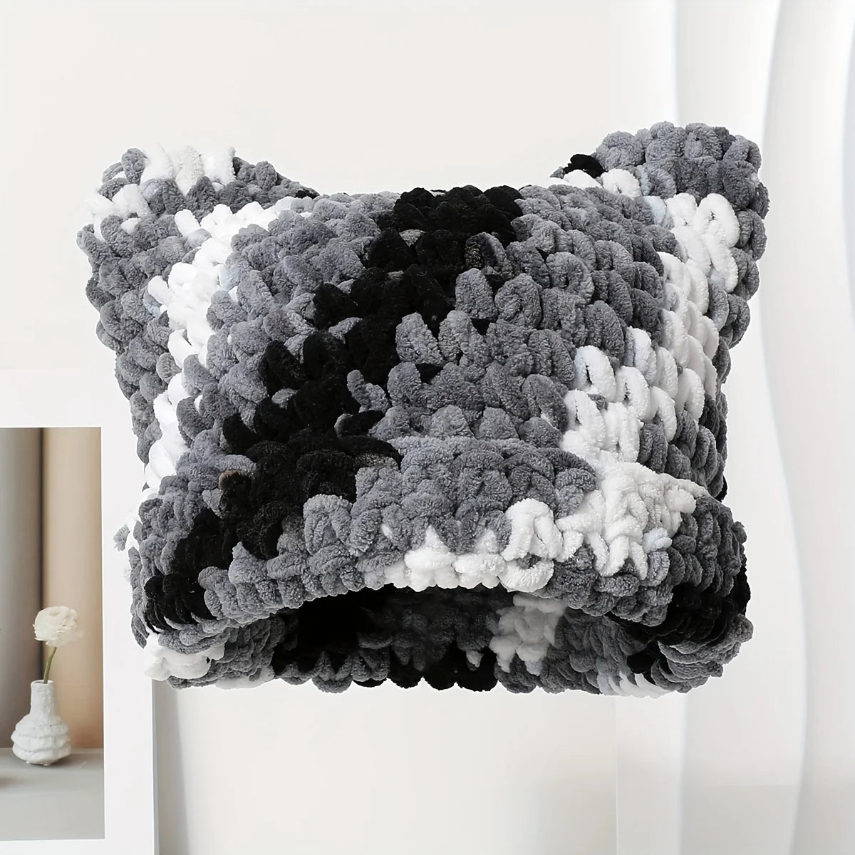 Colorful Cat Ear Crochet Bucket Hat
