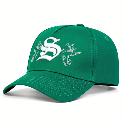 Unisex Personality S Letter Embroidery Snapback Baseball Caps