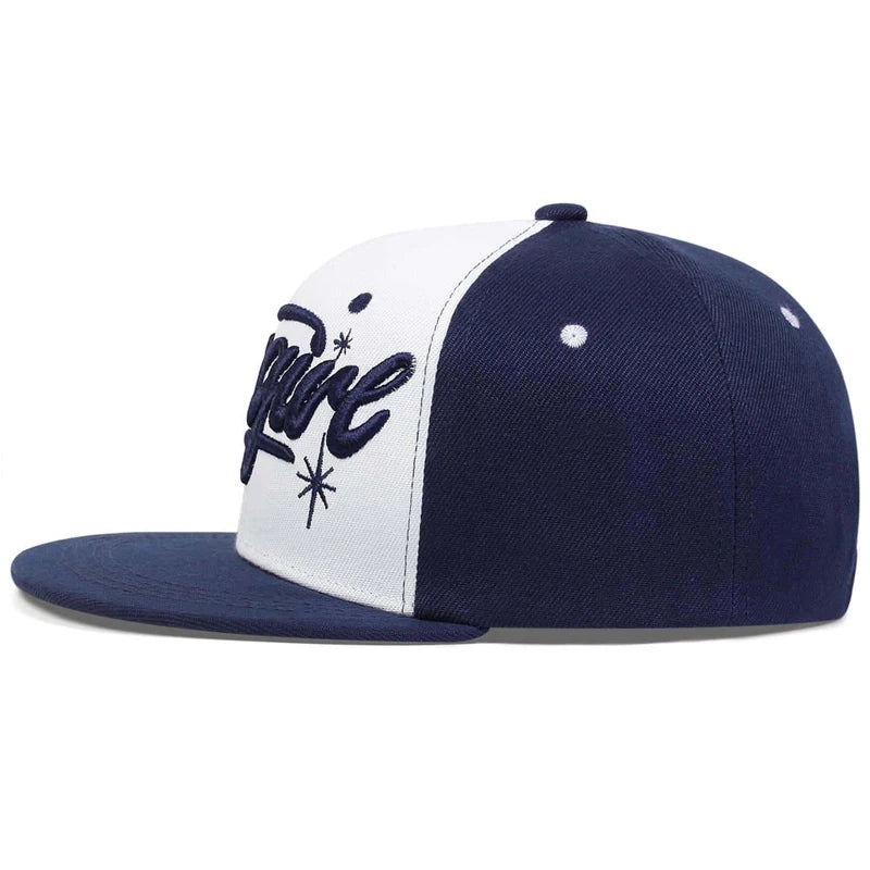 Graffiti Angel Embroidered Flat Brim Baseball Hat