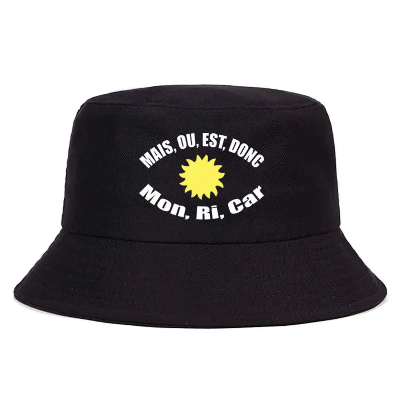Mais Ou Est Reversible Cotton Bucket Hat