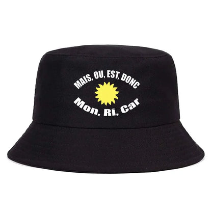 Mais Ou Est Reversible Cotton Bucket Hat