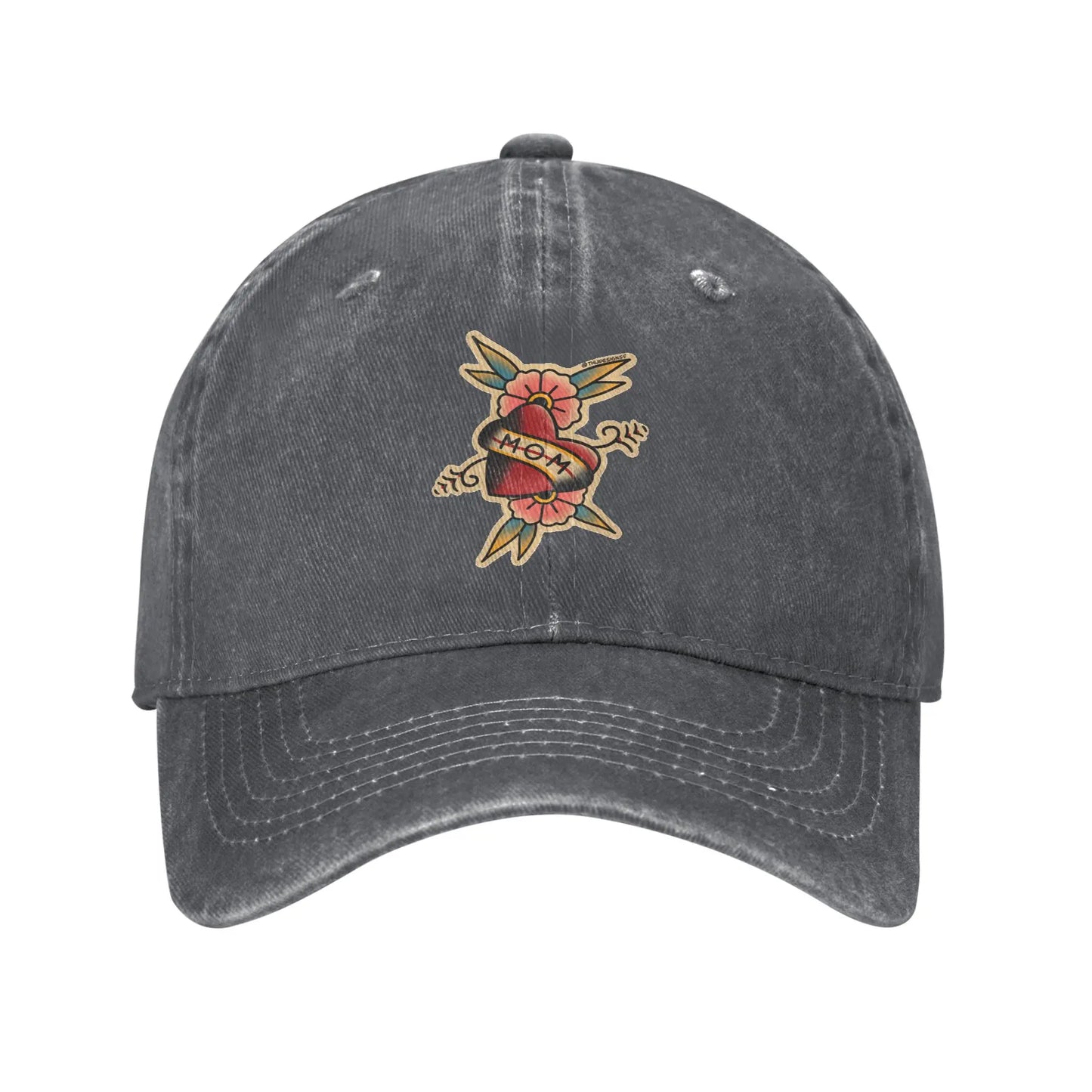 Ed Hardy Mom Heart Washed Trucker Snapback Baseball Cap