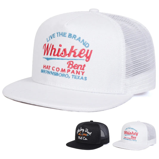 Whiskey Bent Letter Mesh Snapback Cap