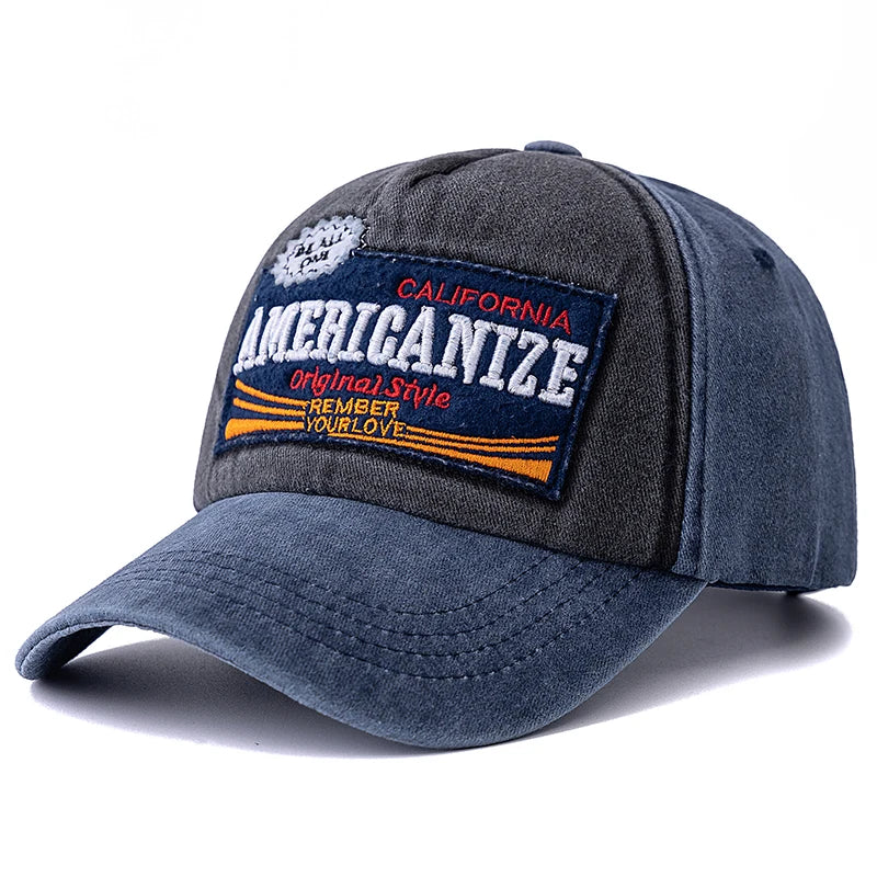 Washed Cotton Vintage Letter Dad Baseball Cap