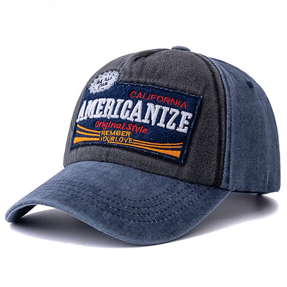 Washed Cotton Vintage Letter Dad Baseball Cap