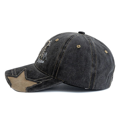 Retro M Letter Embroidery Baseball Cap Unisex