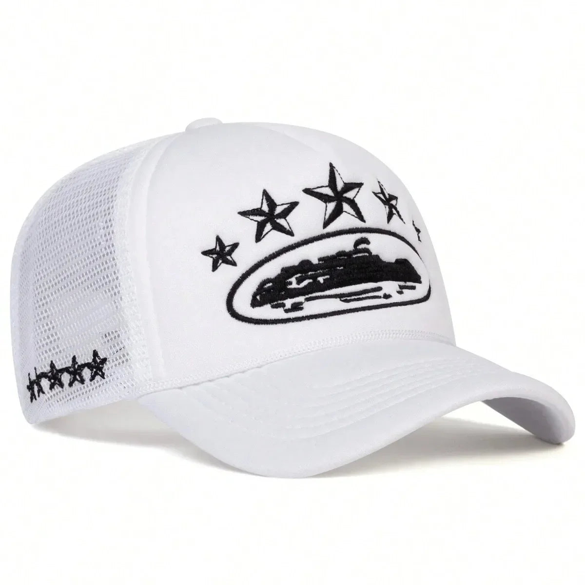 Unisex Five Star Embroidered Mesh Baseball Cap