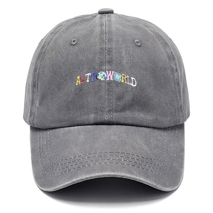 Astro Style Embroidery Vintage Cotton Baseball Cap
