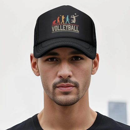 Volleyball Evolution of Man Vintage Funny Baseball Hat