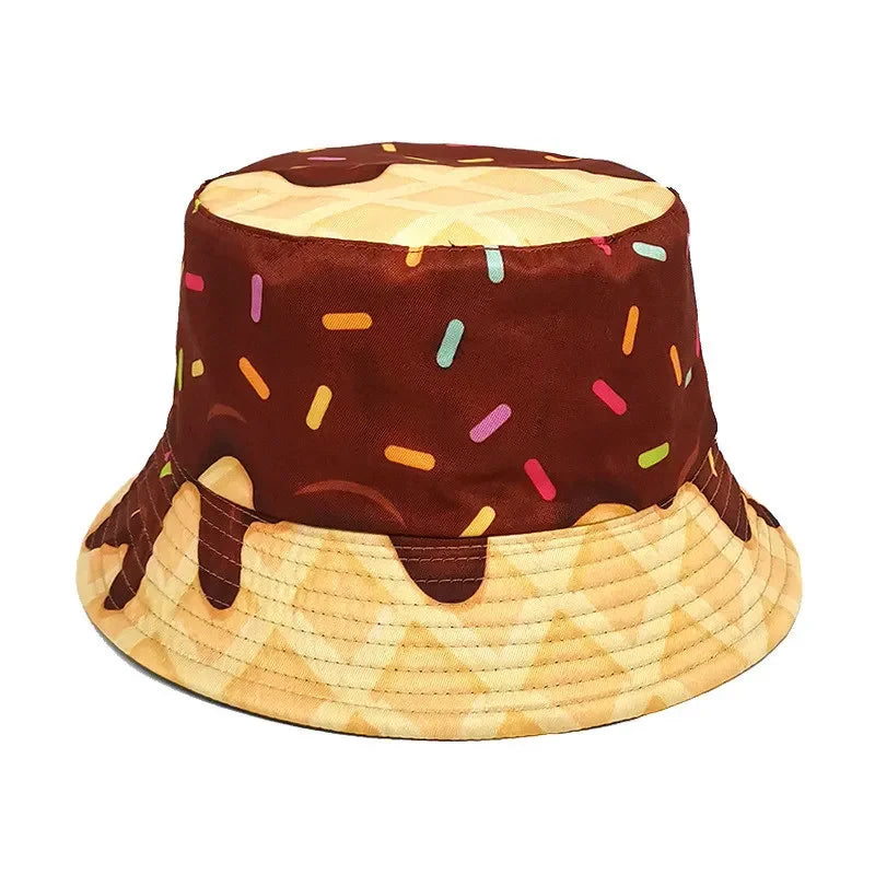 Four Seasons Cartoon Print Polyester Bucket Hat