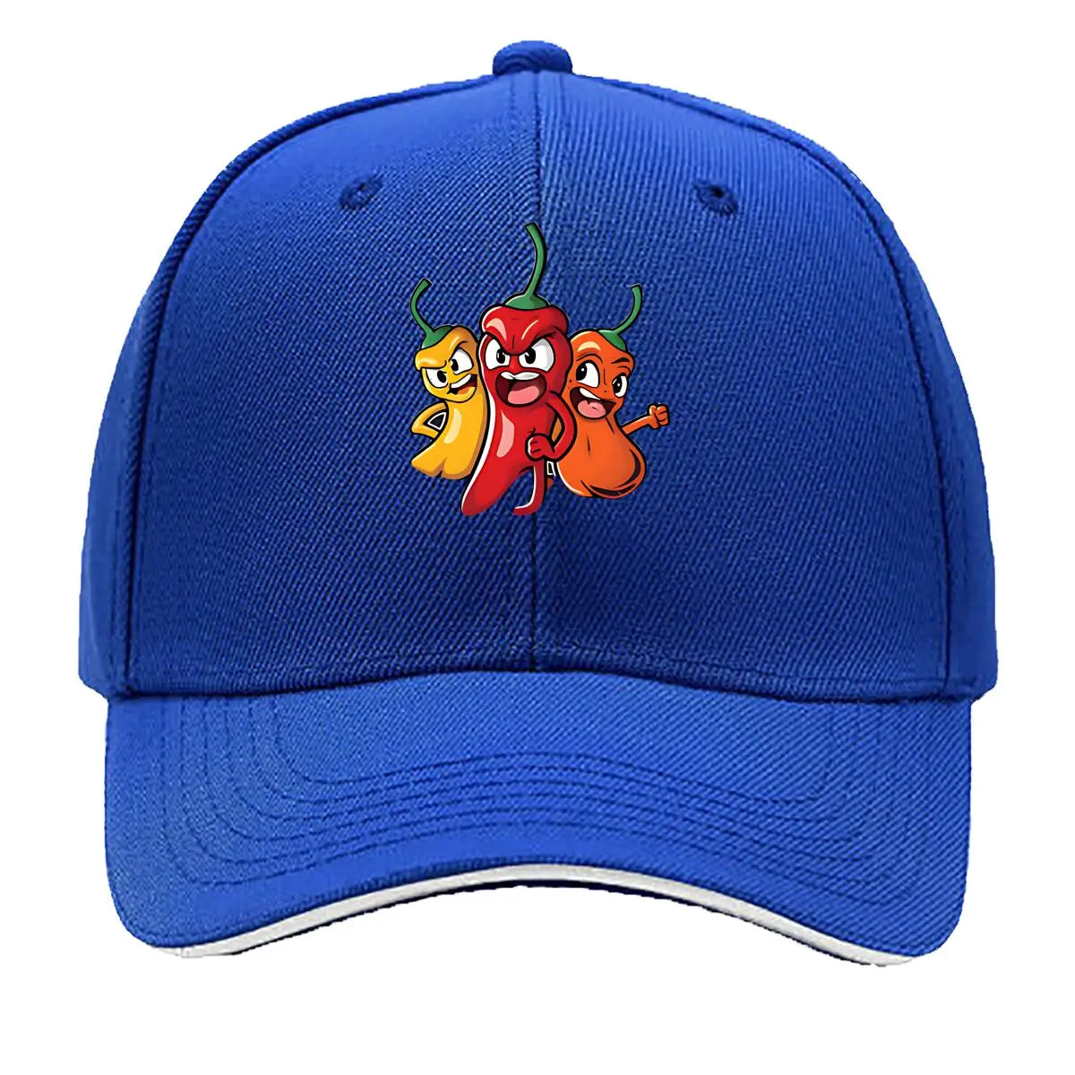 Colorful Cartoon Chili Vinyl Sticker Hip Hop Sandwich Baseball Cap