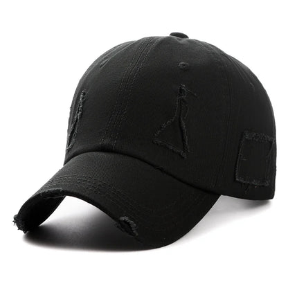 Trendy Worn Hole Streetwear Snapback Baseball Cap