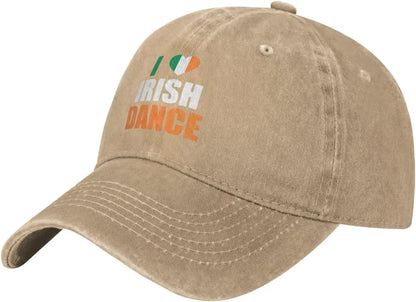 I Love Irish Dance Vintage Washed Baseball Cap