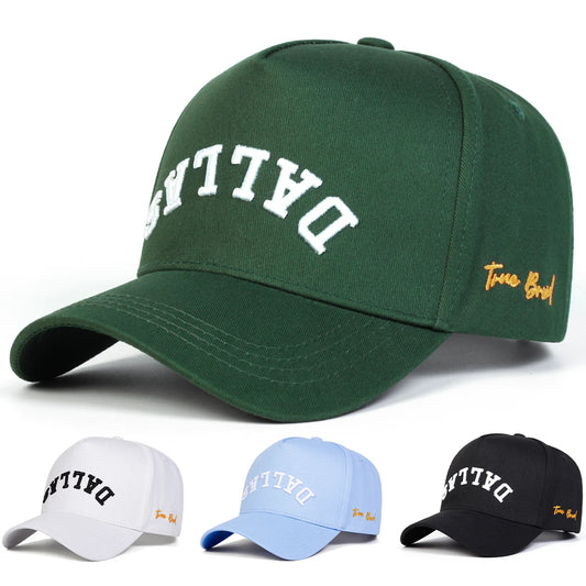 Unisex DALLAS Letter Embroidery Baseball Caps