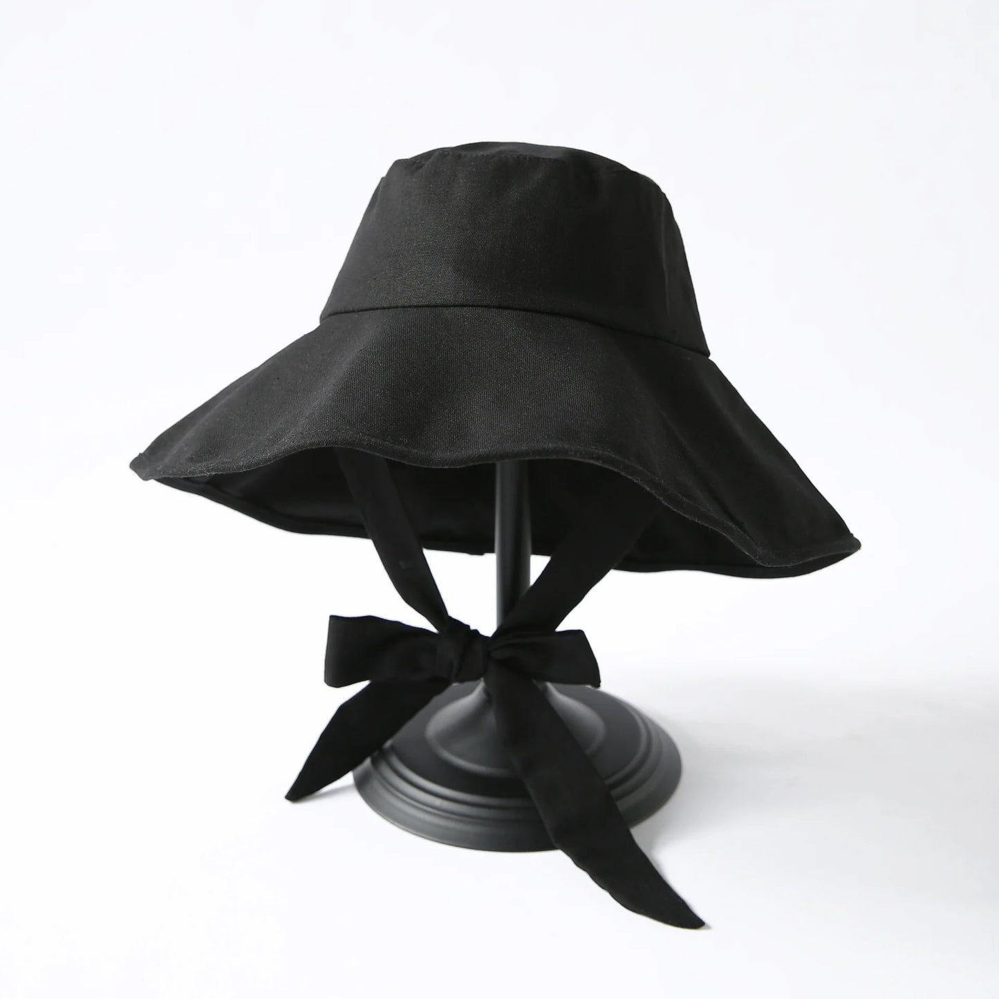 Japanese Cotton Linen Wide Brim Bucket Hat