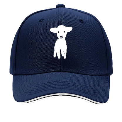 Cartoon Goat Printed Vintage Distressed Baseball Cap