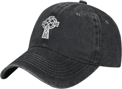 Celtic Cross Washed Cotton Casual Baseball Cap
