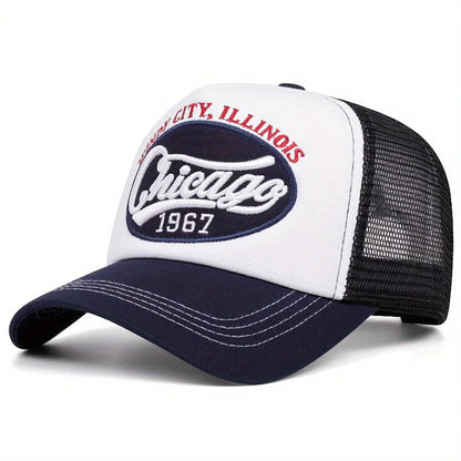 1967 Letter Embroidery Mesh Trucker Baseball Cap