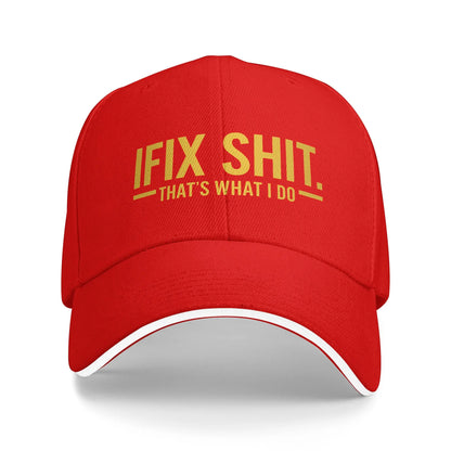 Funny Fix Stuff And Know Things Baseball Cap