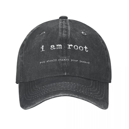 I Am Root Distressed Baseball Cap
