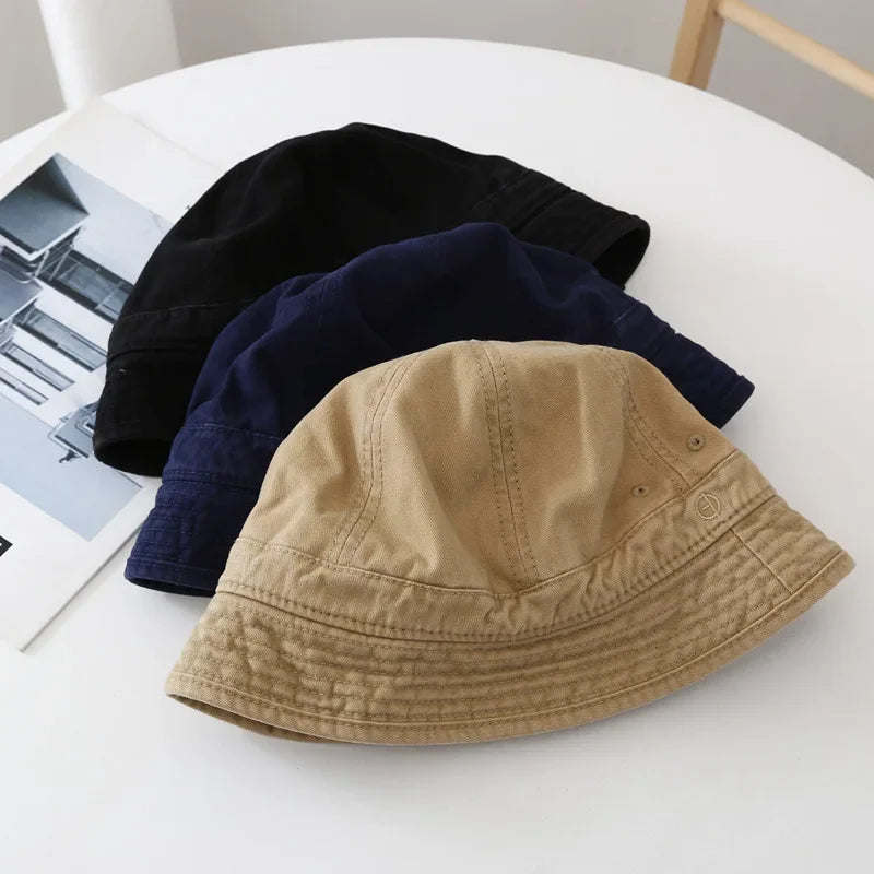 Japanese Korean Short Brim Sun Bucket Hat