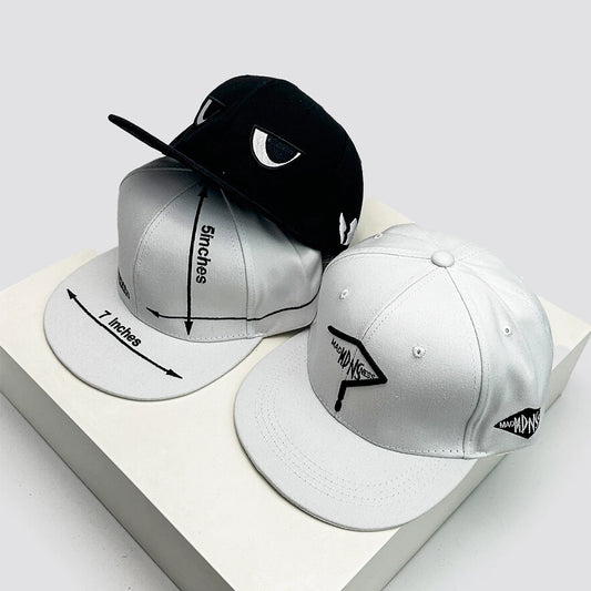 Arrow Eye Letter Embroidery Snapback Cap