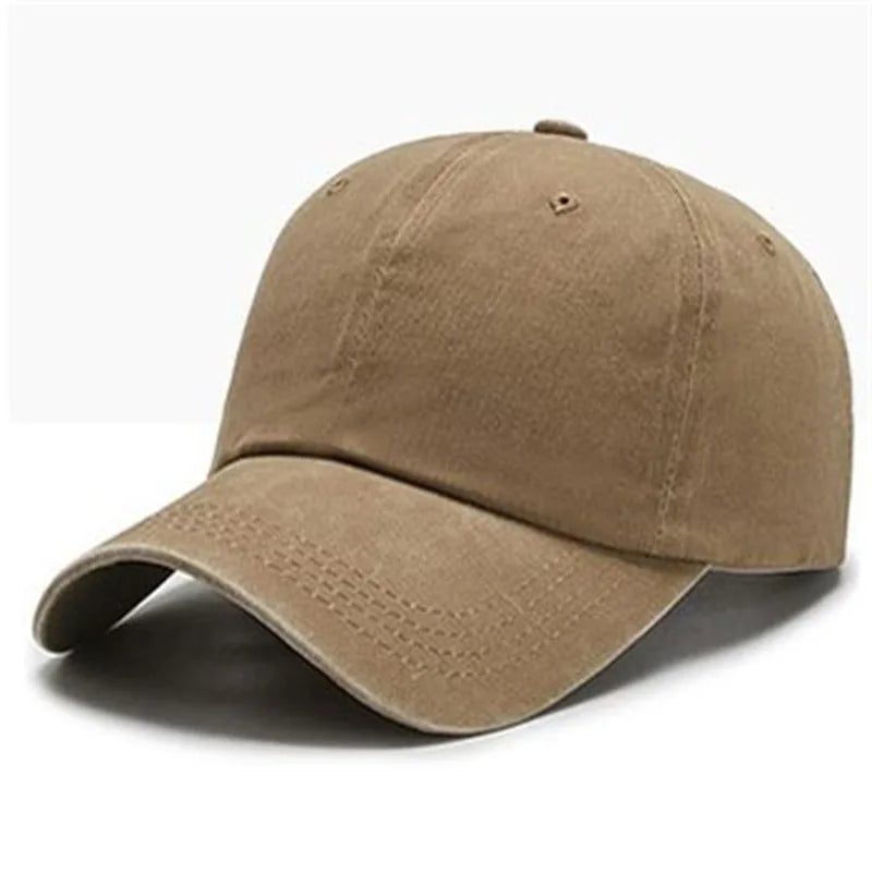 Solid Washed Denim Vintage Baseball Cap