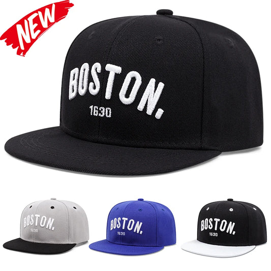 Boston Cotton Adjustable Hip-Hop Snapback