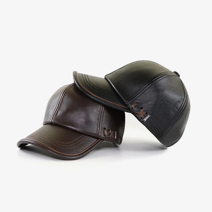 Men’s Genuine Cowhide Leather Baseball Cap