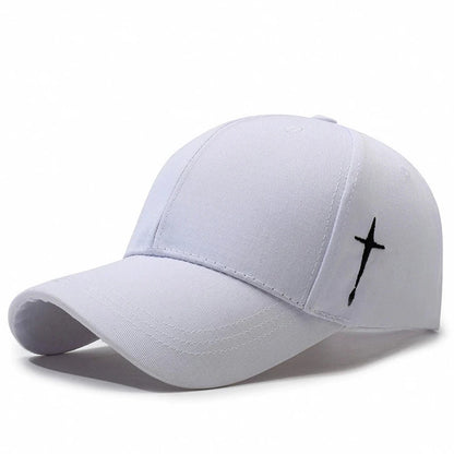 Water Drop Cross Embroidered Snapback Baseball Cap