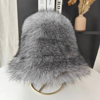 Warm Fluffy Fur Fisherman Bucket Hat