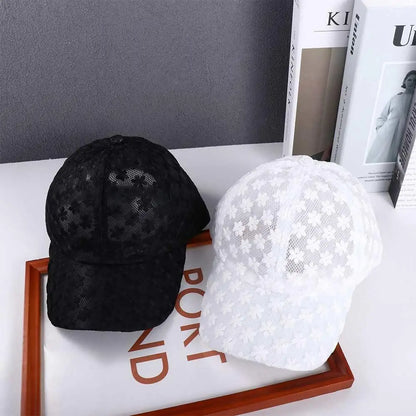 Korean Lace Flower Mesh Baseball Cap