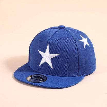 Kids Star Embroidered Snapback Cap Hip-Hop Street Casual