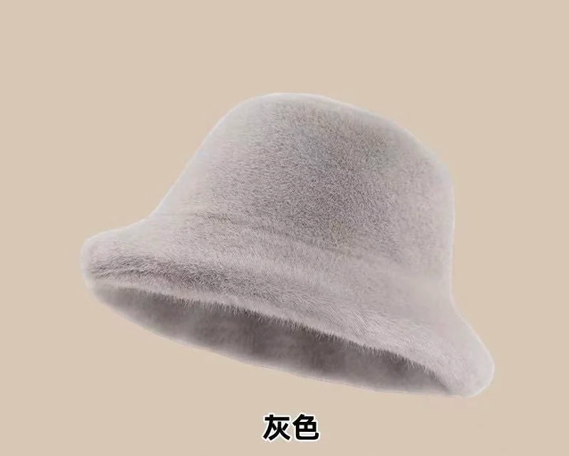 Fluffy Fur Warm Bucket Hat