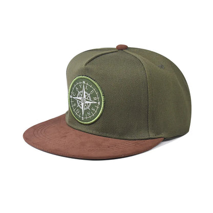 Fashion Embroidery Flat Brim Snapback Cap