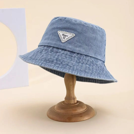 Washed Denim Cloth Bucket Hat