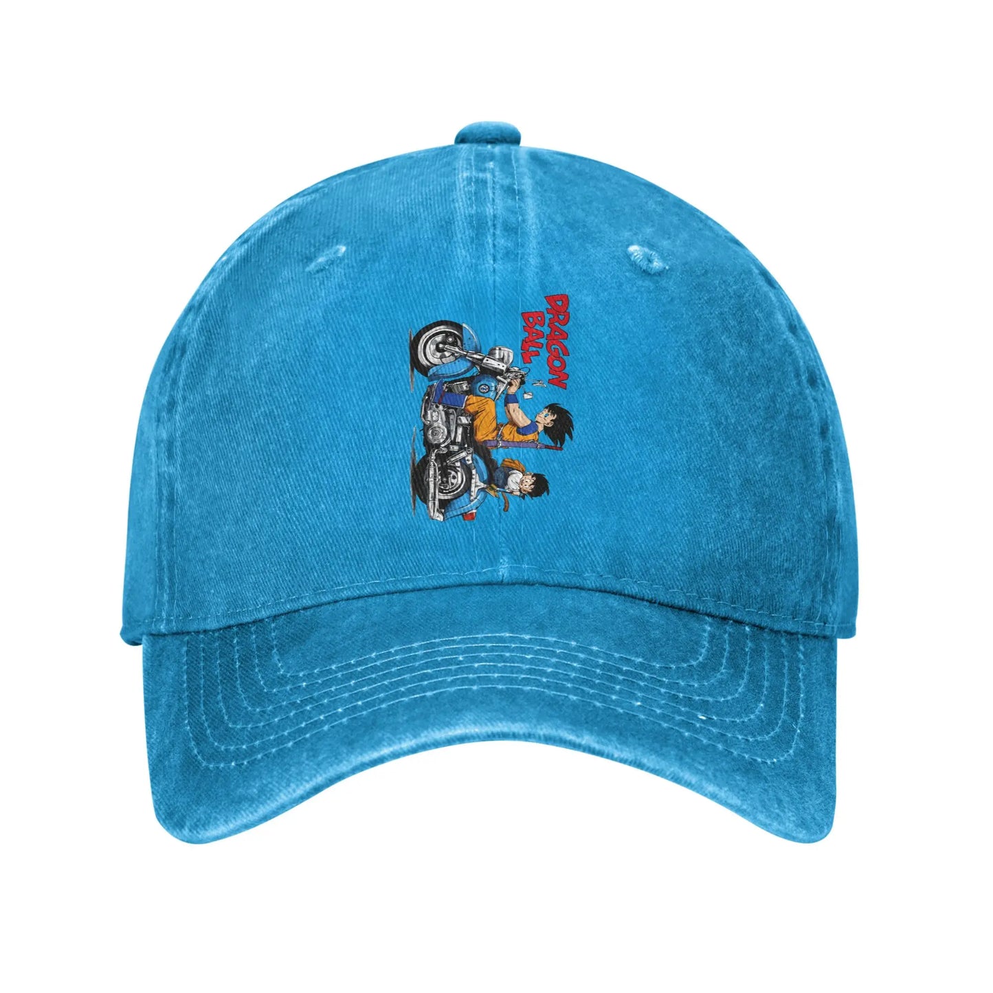 Dragon Ball Cycling Distressed Denim Baseball Cap